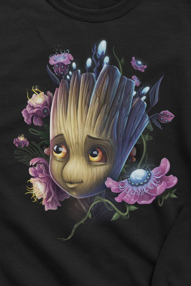 Guardians Of The Galaxy Baby Groot Crew Neck Sweatshirt #1