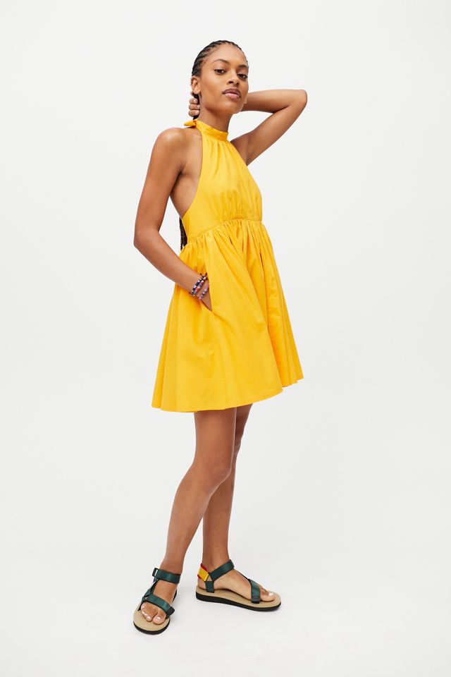 mock halter dress Sexy Blue Dress - Mock Neck Halter Dress - Backless Maxi Dress