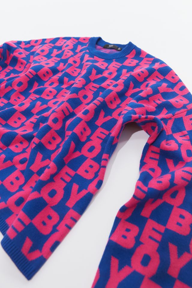 OBEY Stacked Logo Crew Neck Sweater #2