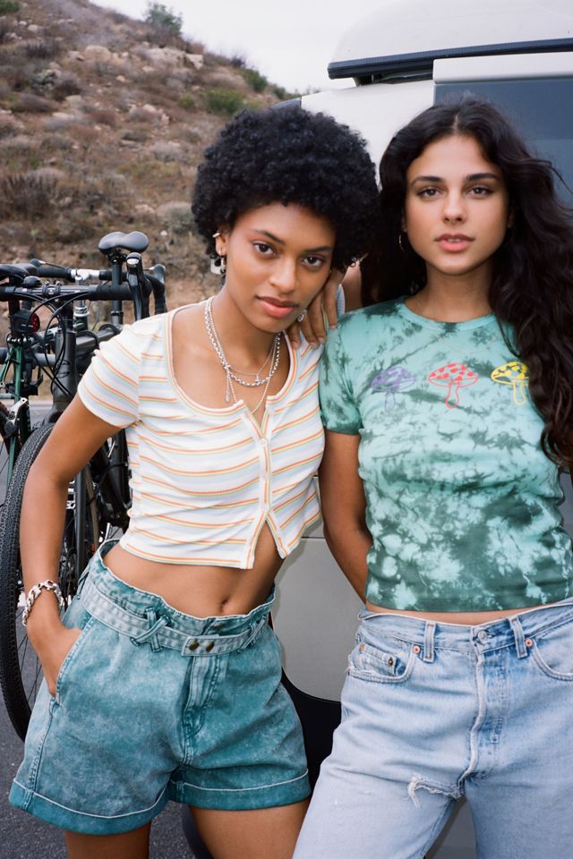 UO Susannah Button-Down Cropped Top | Urban Outfitters Canada