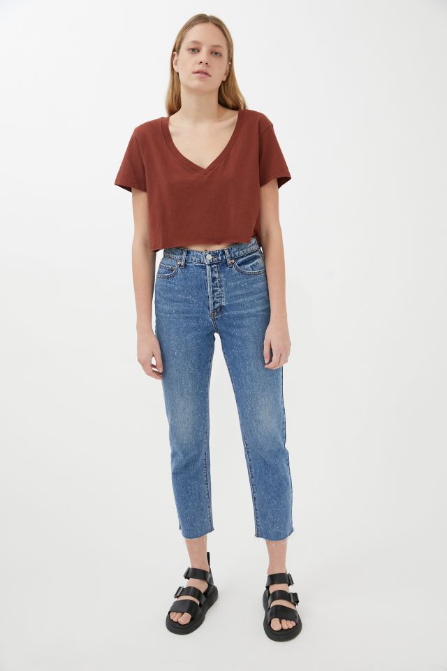 BDG Sammie V-Neck Cutoff Cropped T-Shirt #3