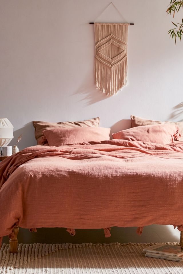Cozy Cotton Slub Tie Duvet Cover Urban Outfitters