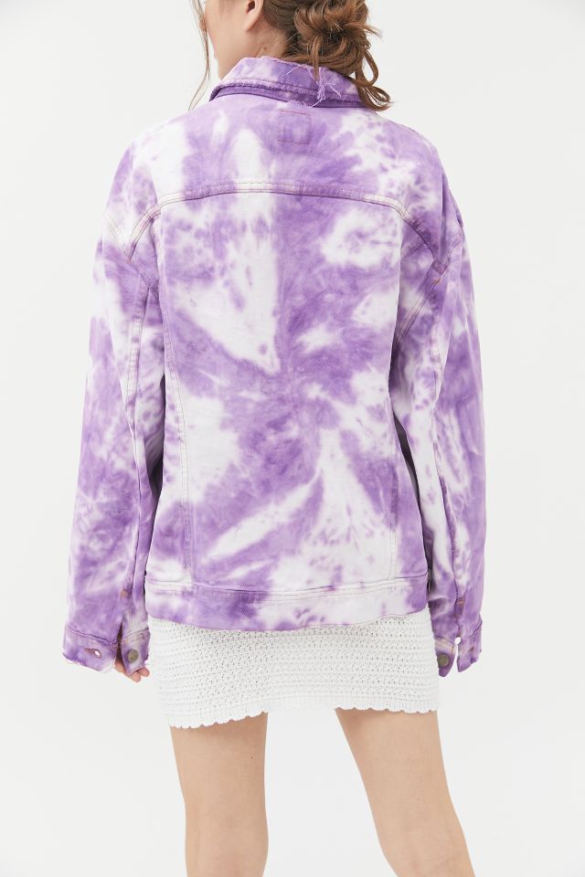 Urban Renewal Recycled Bleach Tie-Dye Denim Jacket  #3