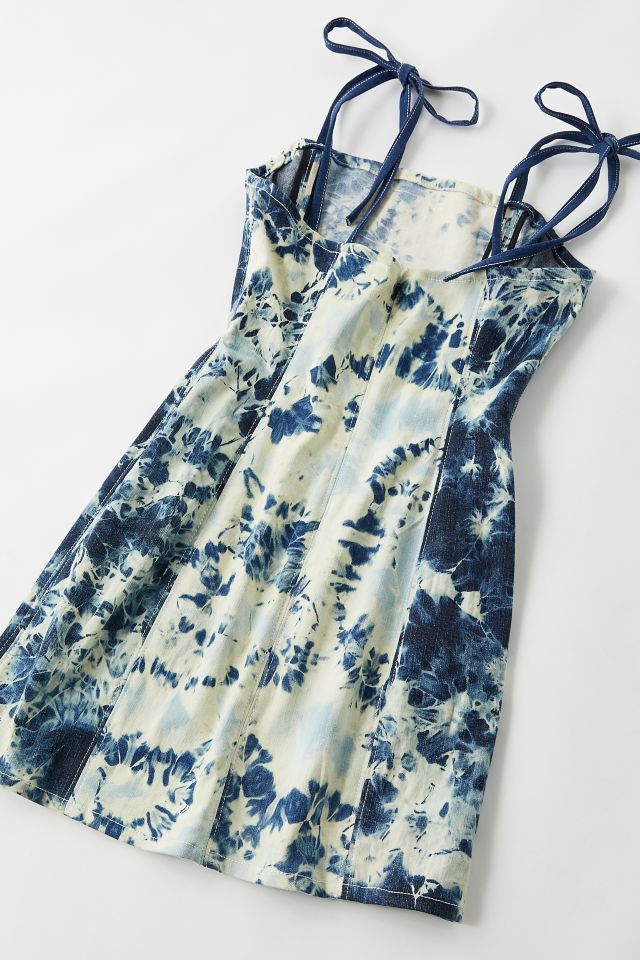 Denimcratic Recycled Tie-Dye Denim Mini Dress  #4