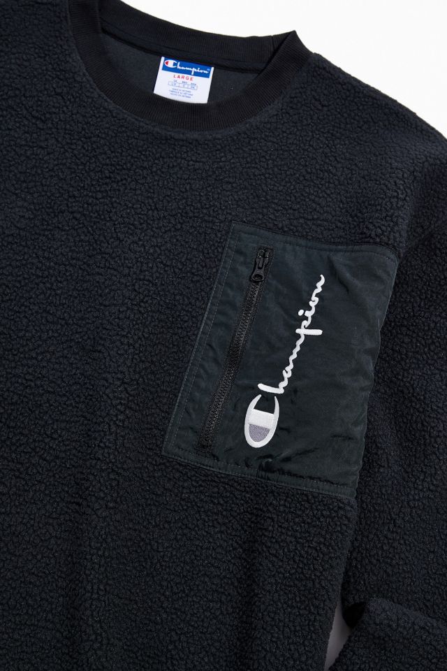 Champion Sherpa Crew Neck Plush Sweatshirt