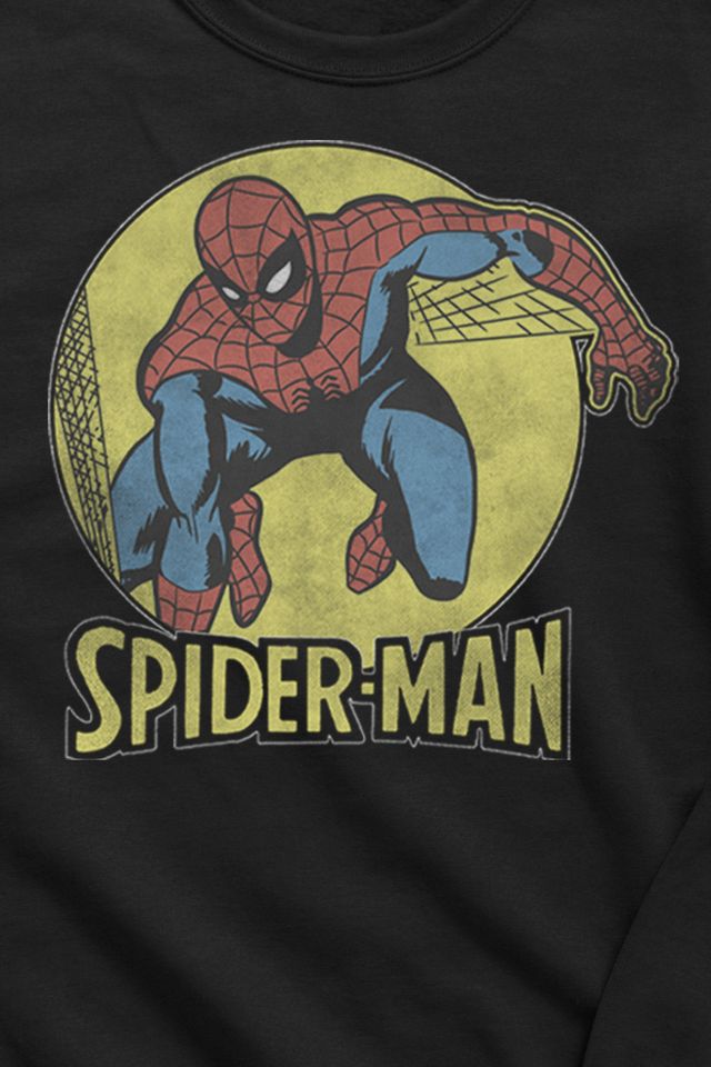 Spider-Man Retro Graphic Crew Neck Sweatshirt #1