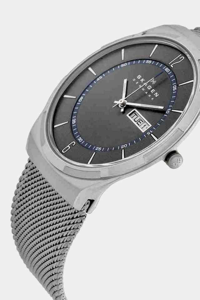 Skagen Melbye Grey Dial Stainless Steel Mesh Men's Watch SKW6078 #1
