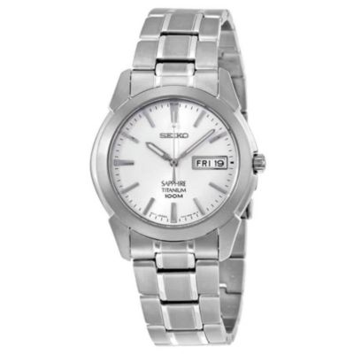 Seiko Sapphire White Dial Titanium Men s Watch SGG727P1 Urban Outfitters