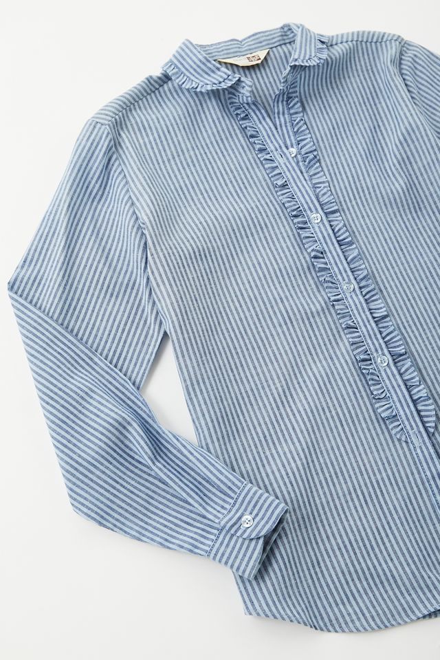 Vintage Ruffled Button-Down Shirt | Urban Outfitters Canada