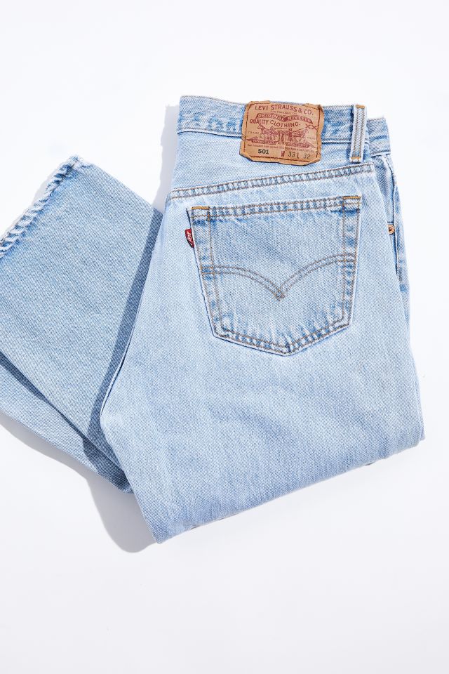 ▷ Levi's 501 Light Wash Blue Jeans