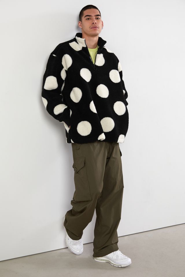 Lazy Oaf Giant Polka Dot Fleece Quarter-Zip Sweatshirt | Urban