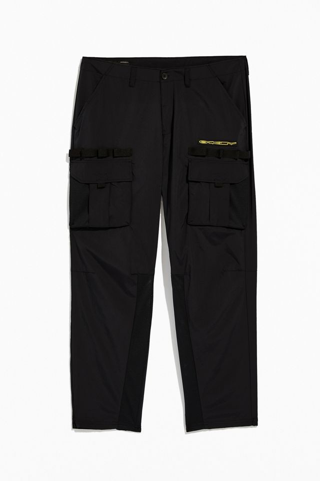 OAKLEY cotton wide pants 立体裁断 ロゴ刺繍 黒 M 【公式通販】