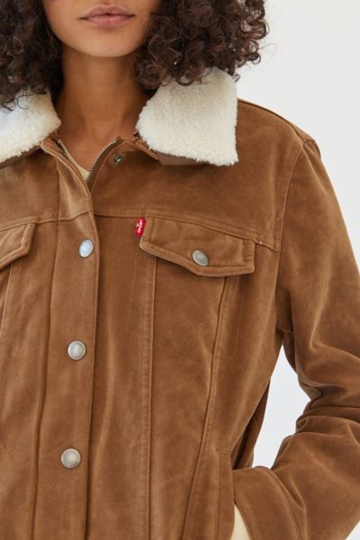 levi's faux suede trucker jacket