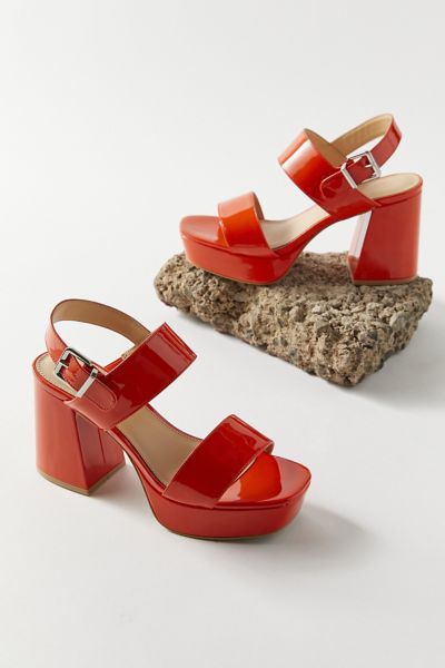 Uo rachel faux 2025 leather strappy platform heel