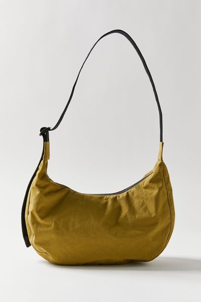 Baggu Medium Crescent Nylon Shoulder Bag In Olive