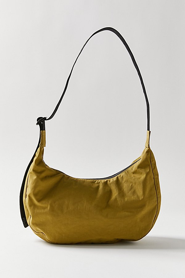 Baggu Medium Crescent Nylon Shoulder Bag In Olive