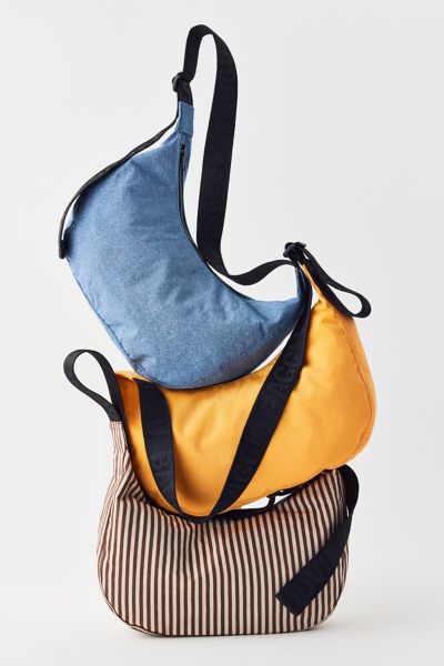 Baggu Medium Nylon Crescent Bag In Digital Denim At Urban Outfitters In Brown