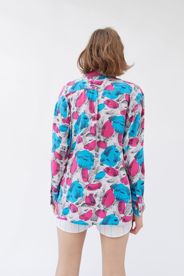 Urban Renewal Vintage Silky Bright Floral Top  #2