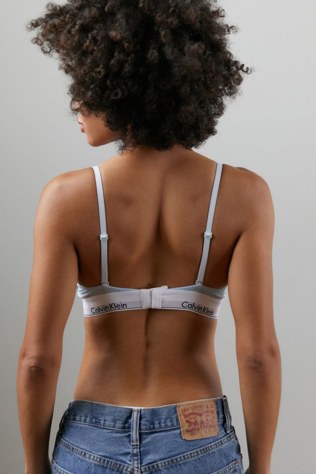 Calvin Klein Women's Modern Cotton Unlined Triangle Bralette - ShopStyle  Bras