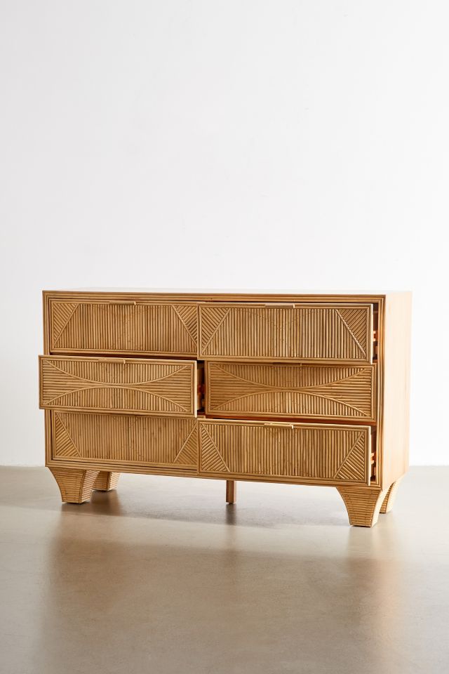 Caroline Rattan 6-Drawer Dresser #3