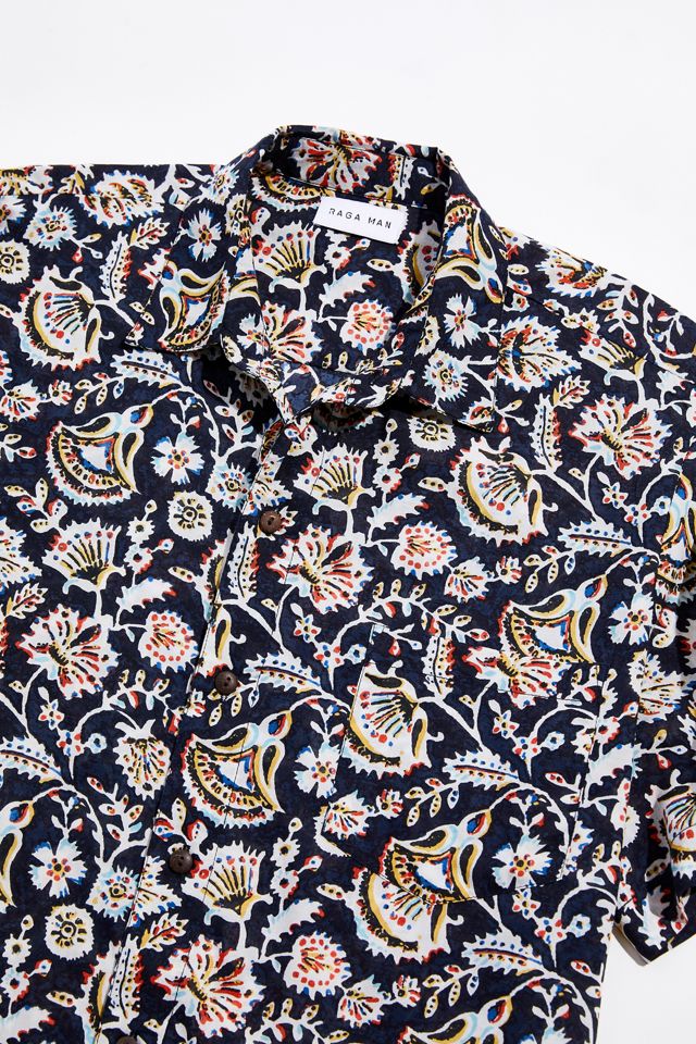 Raga Man Floral Short Sleeve Button-Down Shirt  #2