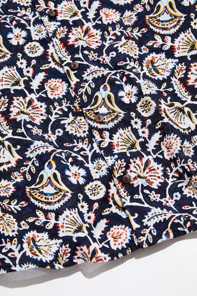 Raga Man Floral Short Sleeve Button-Down Shirt  #3