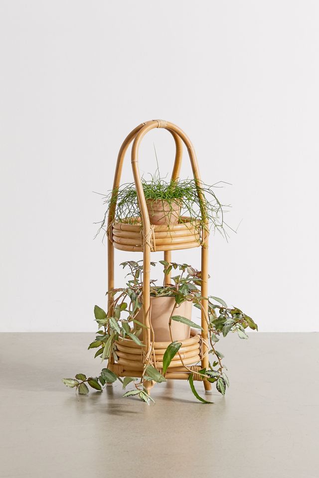 Rattan 2-Tier Plant Stand #1