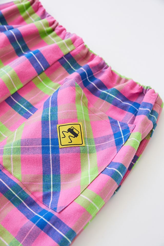 Pantalon à Cordon SKIDZ Original à Carreaux Rose #4
