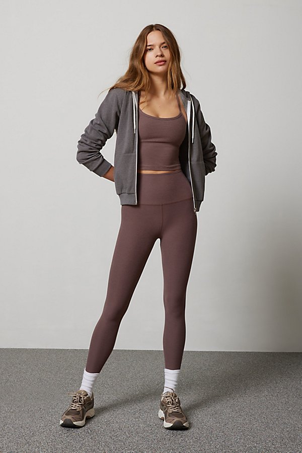 Beyond Yoga Caught In The Midi Space-dye High-waisted Legging Pant In Truffle, Women's At Urban Outfitters
