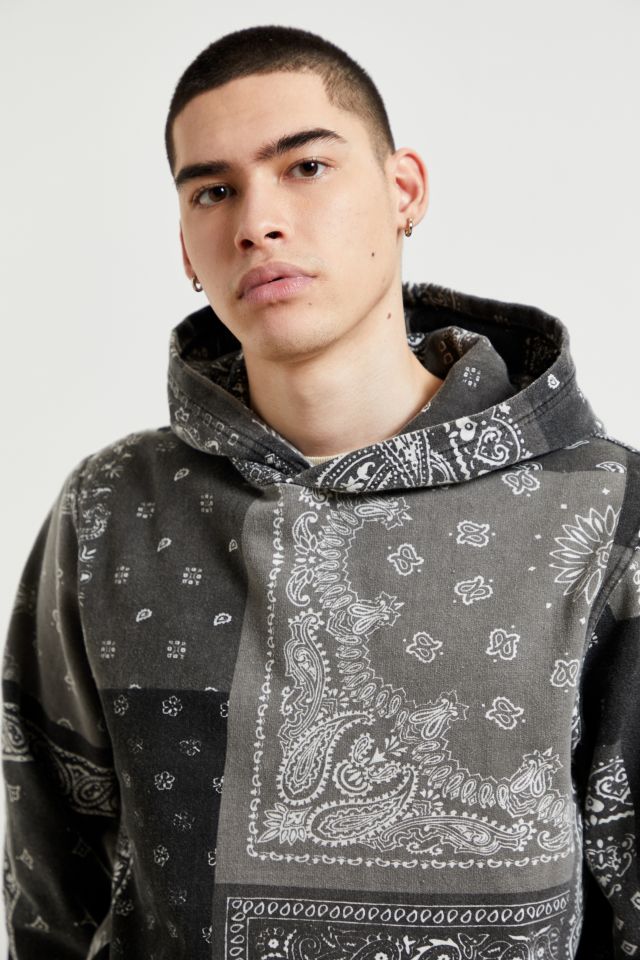 BDG Washed Paisley Bandana Hoodie Sweatshirt