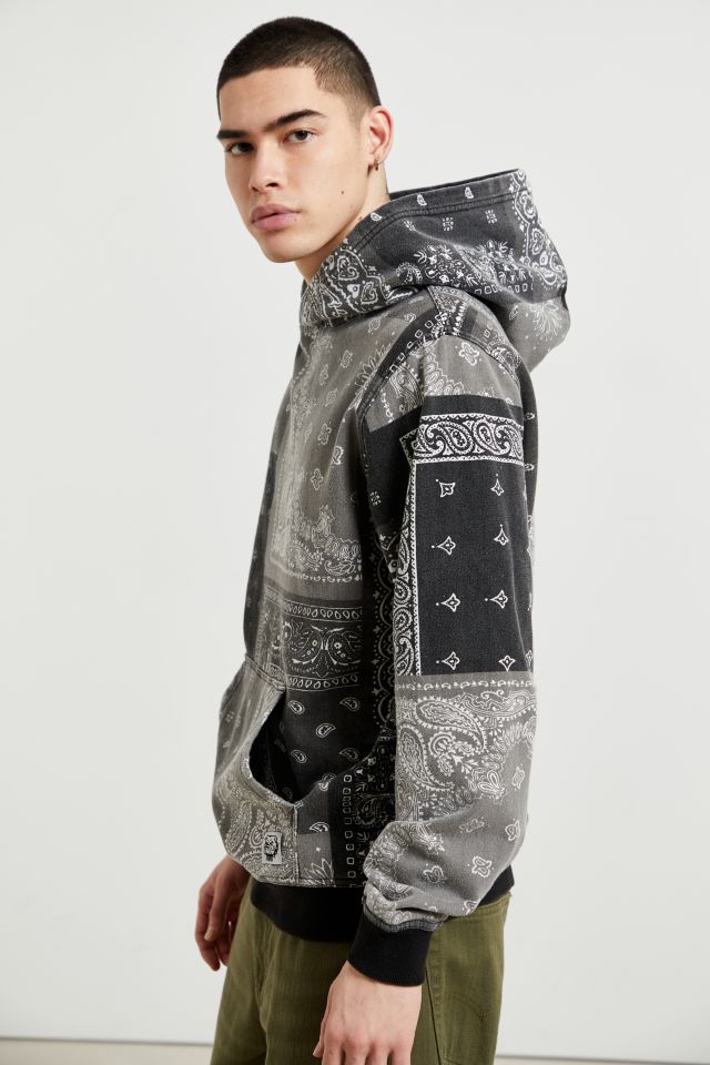 BDG Washed Paisley Bandana Hoodie Sweatshirt