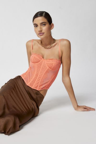 Out From Under Modern Love Corset In Peach