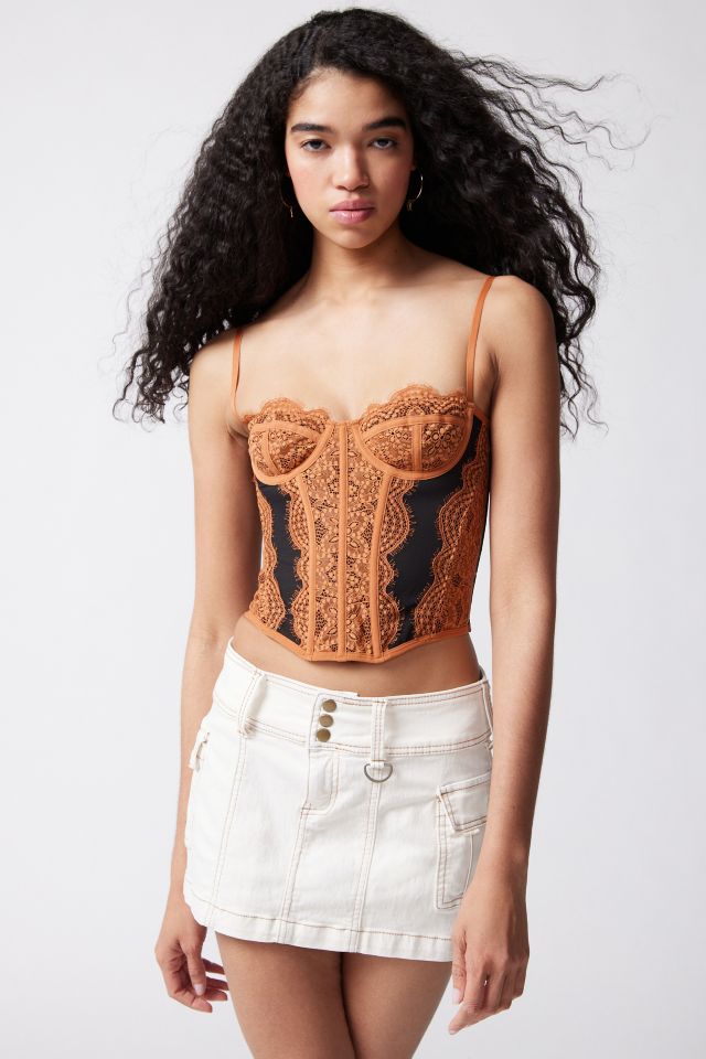 Urban Outfitters Out From Under Sz. L Modern Love Corset Top In Violet