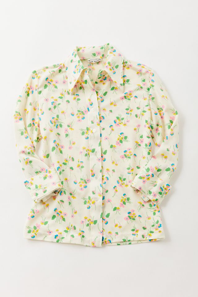 Vintage Pastel Floral Button-Down Shirt | Urban Outfitters Canada