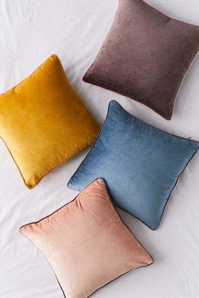 20x20 Washed Organic Cotton Velvet Throw Pillows