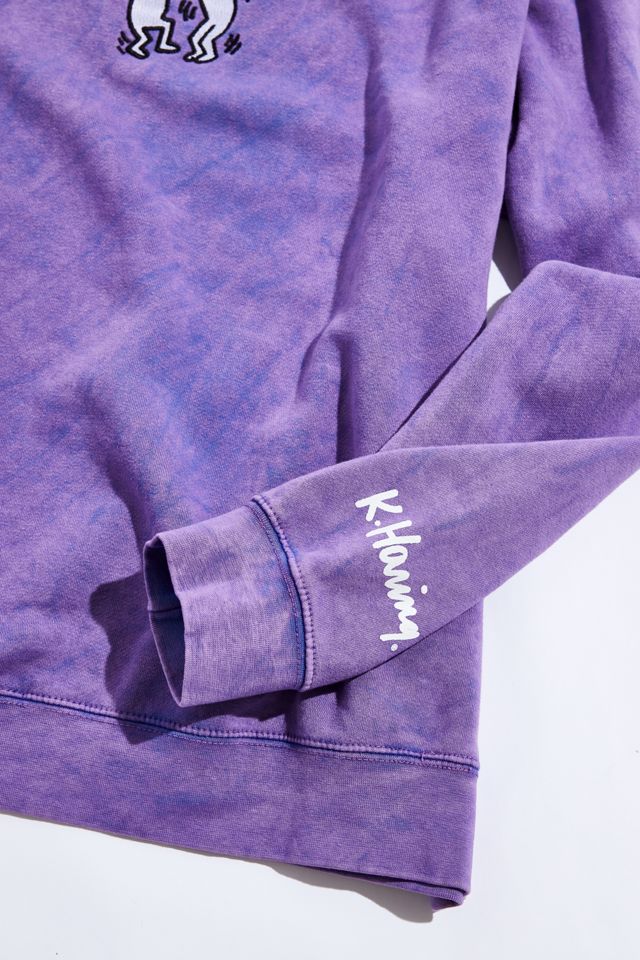 Keith Haring Embroidered Crew Neck Sweatshirt Urban Outfitters