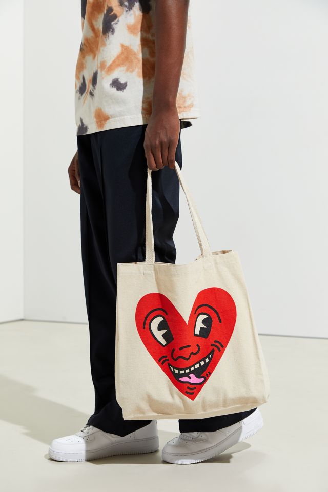 Keith Haring Big Heart Tote Bag  #1