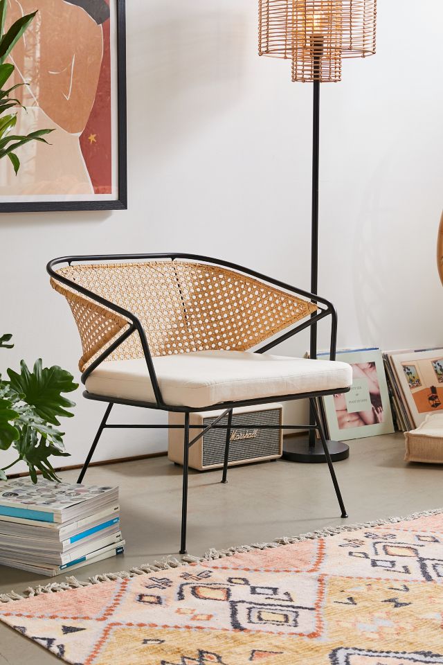 Metal rattan chair new arrivals