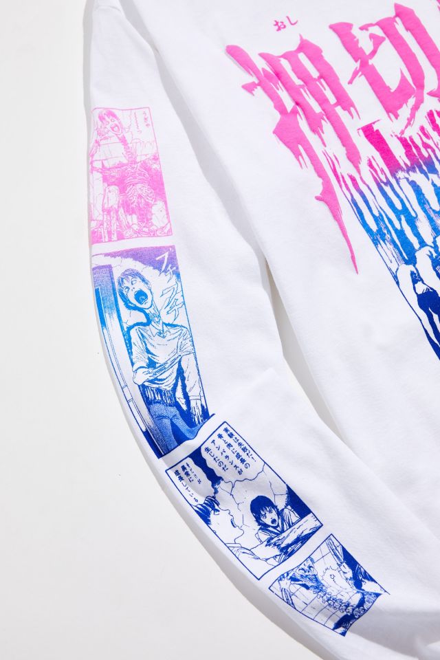 Junji Ito Comic Horror Long Sleeve Tee  #3