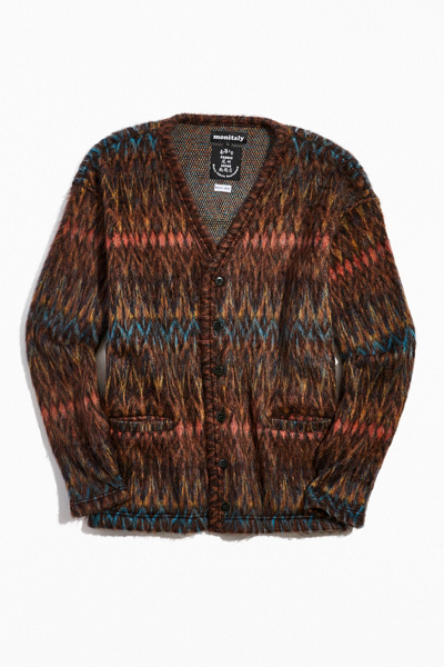 MONITALY Shaggy V Cardigan / Brown 美品】 MONITALY / モニタリー
