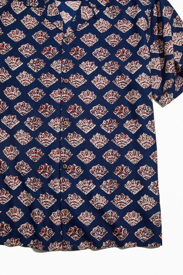 Raga Man Printed Short Sleeve Button-Down Shirt #2