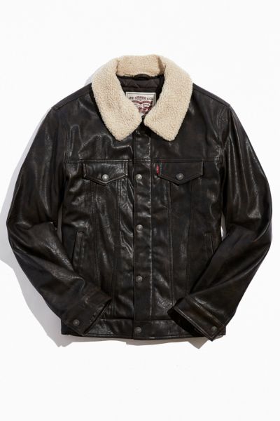 Levi's Faux Leather Trucker Jacket | Urban Outfitters