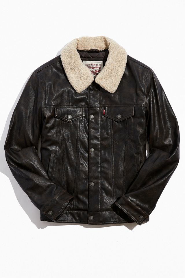 Levi's Faux Leather Trucker Jacket | Urban Outfitters