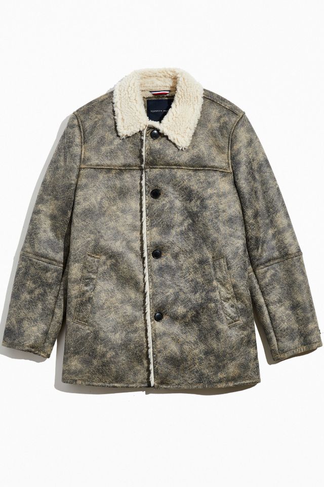 Tommy hilfiger shop shearling jacket