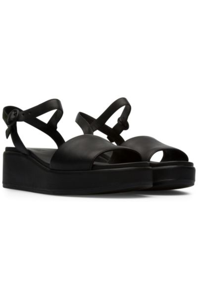 Shop Camper Misia 2-strap Sandal In Black, Women's At Urban Outfitters