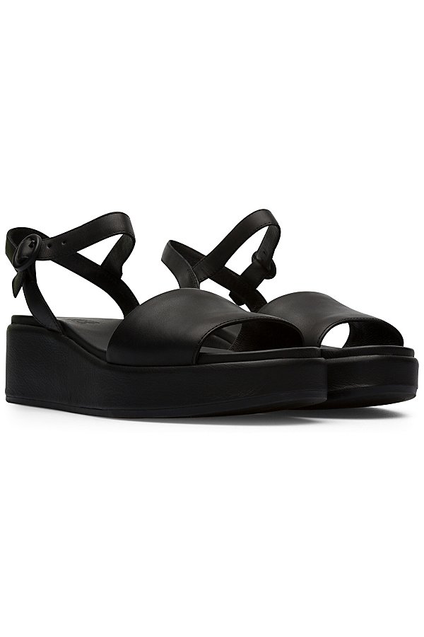 CAMPER MISIA 2-STRAP SANDAL IN BLACK, WOMEN'S AT URBAN OUTFITTERS