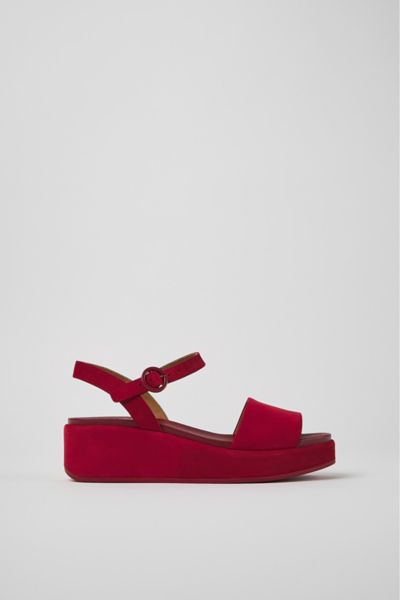 Camper Misia Platform Wedge Sandal In Red Multi