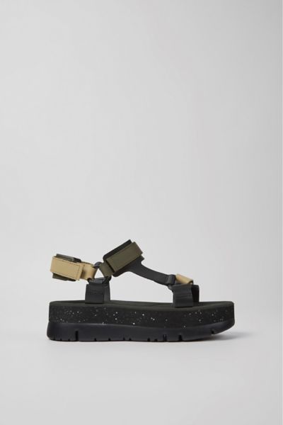 Camper Oruga Up Platform Sandal In Neutral