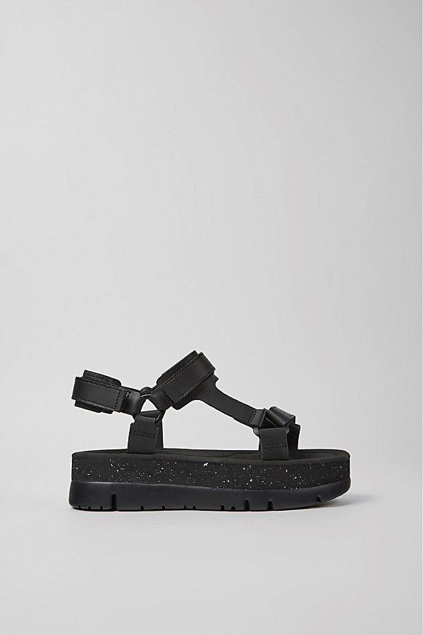 Shop Camper Oruga Sandals In Black/white, Women's At Urban Outfitters