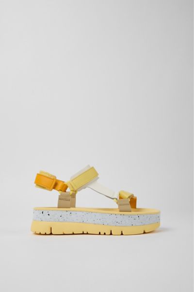 Camper Oruga Up Platform Sport Sandal In Orange